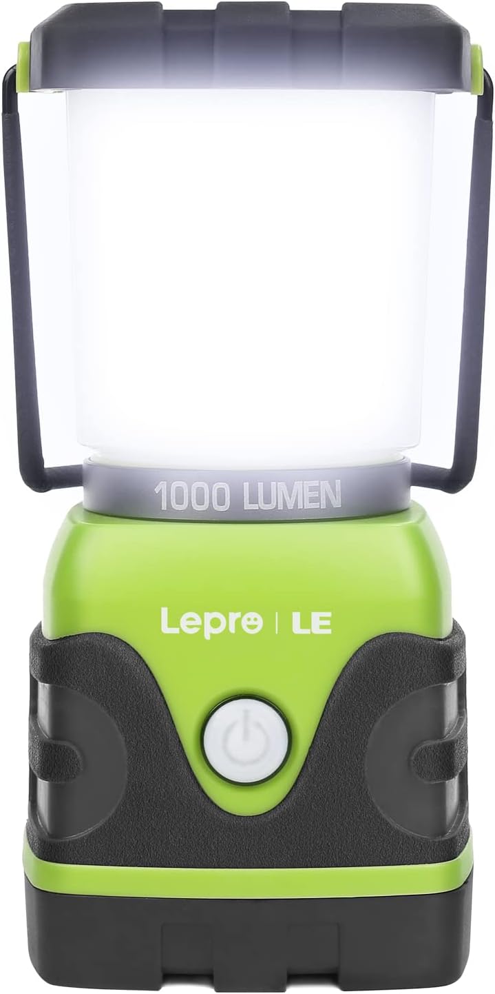 LE Camping Lamp Battery Operated 1000LM 4 Light Modes Green Pack of 1 [Energy Class A]