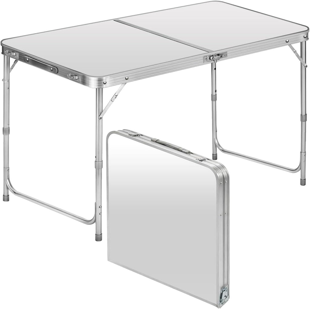 Multifunctional folding table, for camping, markets, wallpaper table, for festivals in the garden, height-adjustable