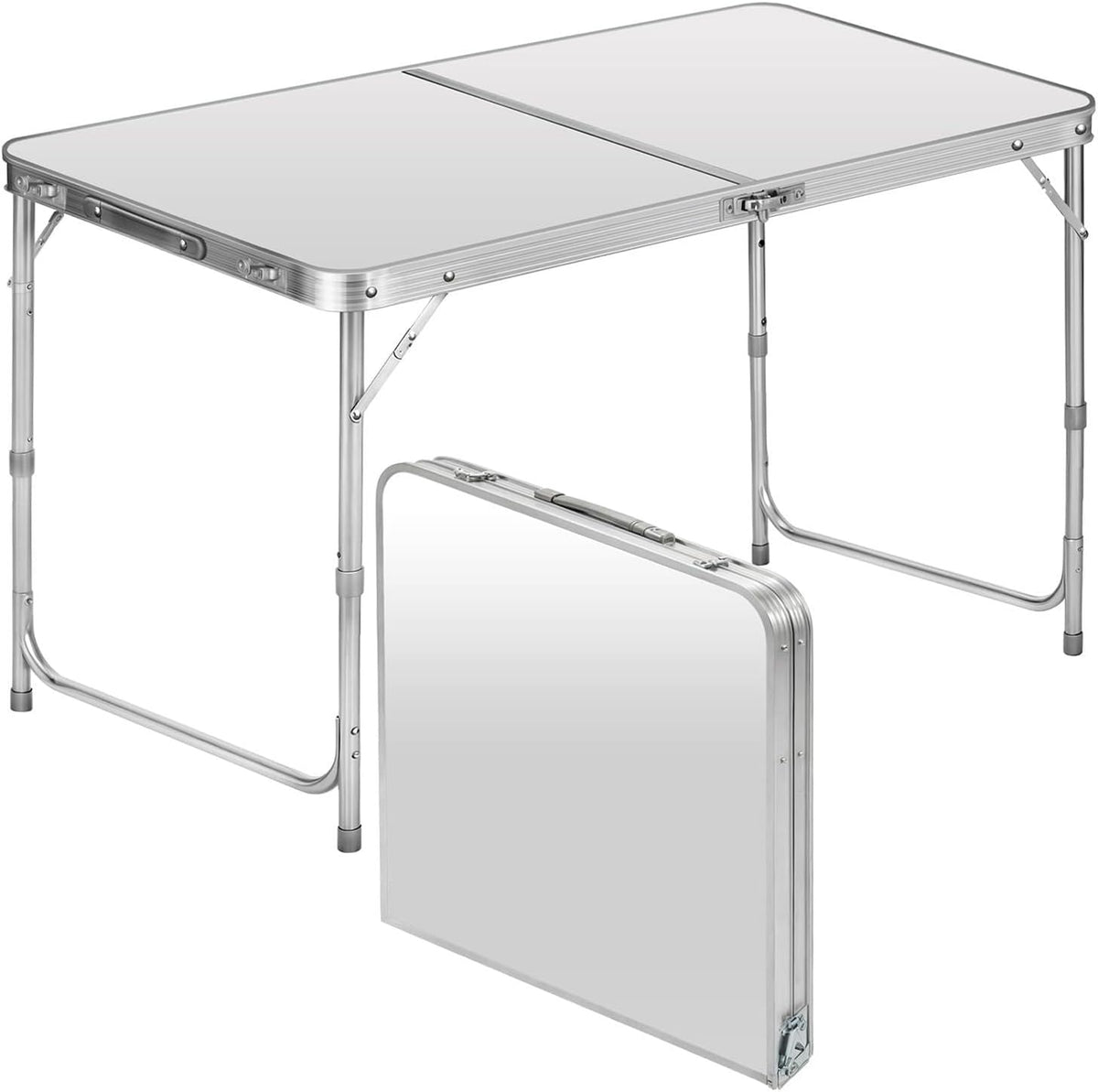 Multifunctional folding table, for camping, markets, wallpaper table, for festivals in the garden, height-adjustable