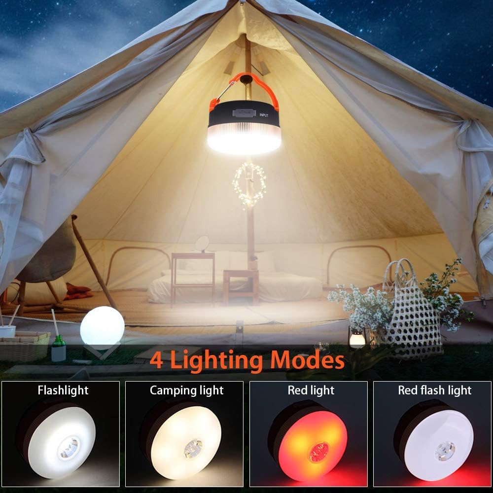 Camping Lamp – 4 Modes, Magnetic Base, 1300 mAh, Power Bank Function, Lightweight & Durable