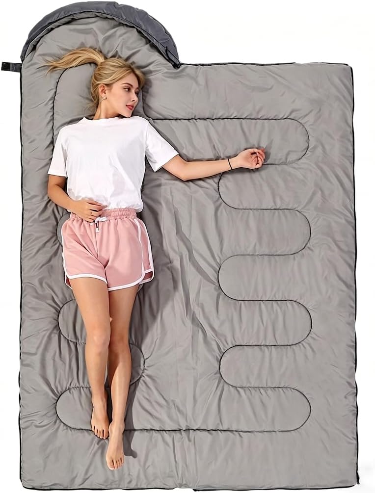 Season Sleeping Bag – Warm & Cool Weather, Lightweight, Waterproof, 5–25°C, For Teens & Adults