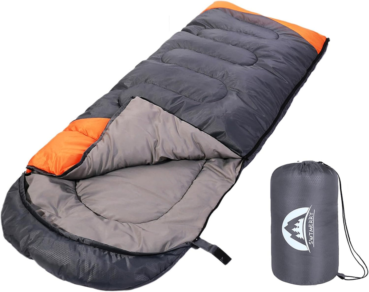 Season Sleeping Bag – Warm & Cool Weather, Lightweight, Waterproof, 5–25°C, For Teens & Adults