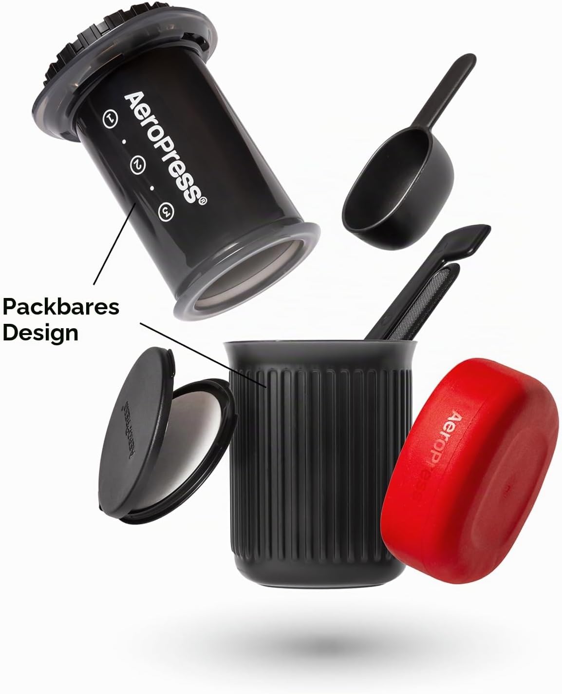 AeroPress Extra Small Portable 3‑in‑1 Coffee System (Travel, Hiking & Camping)