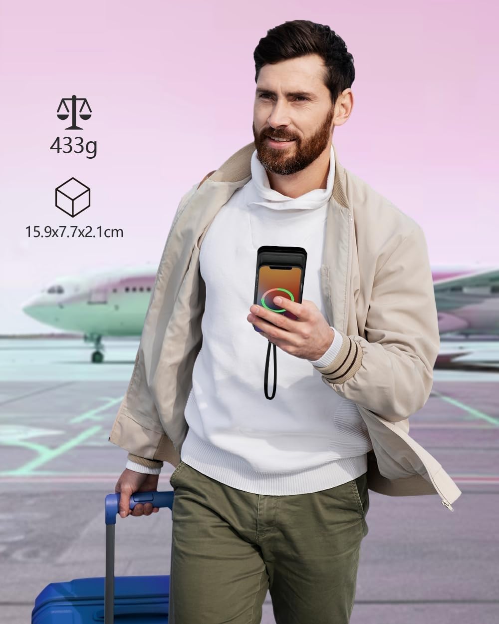 Power Bank – 26,800 mAh, 22.5 W QC + 20 W PD3.0 USB‑C, Fast Charging External Battery
