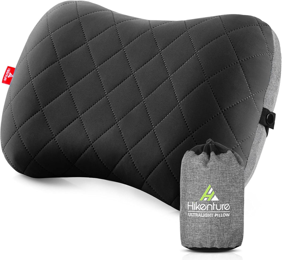 Inflatable Camping Travel Pillow – Removable Pillow Case, Ergonomic, Lightweight, Quick Inflation