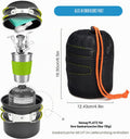 Camping Cookware Set – Odoland 10‑Piece Lightweight Outdoor Cooking Kit with Mini Stove, Aluminium Pot & Foldable Cutlery