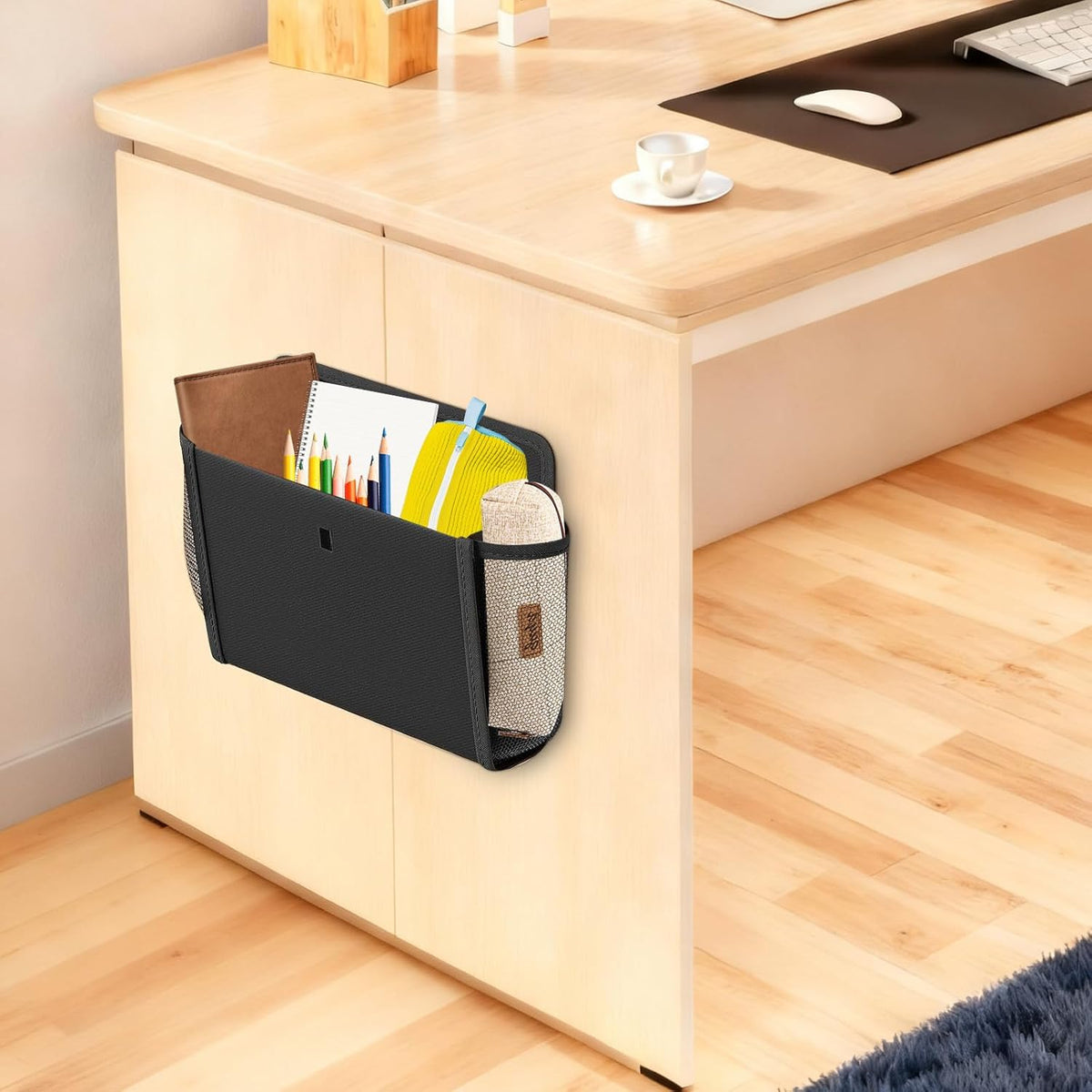 Pack of 2 Motorhome Organisers – Self‑Adhesive, No Drilling, Foldable Hanging Shelf with Large Pockets