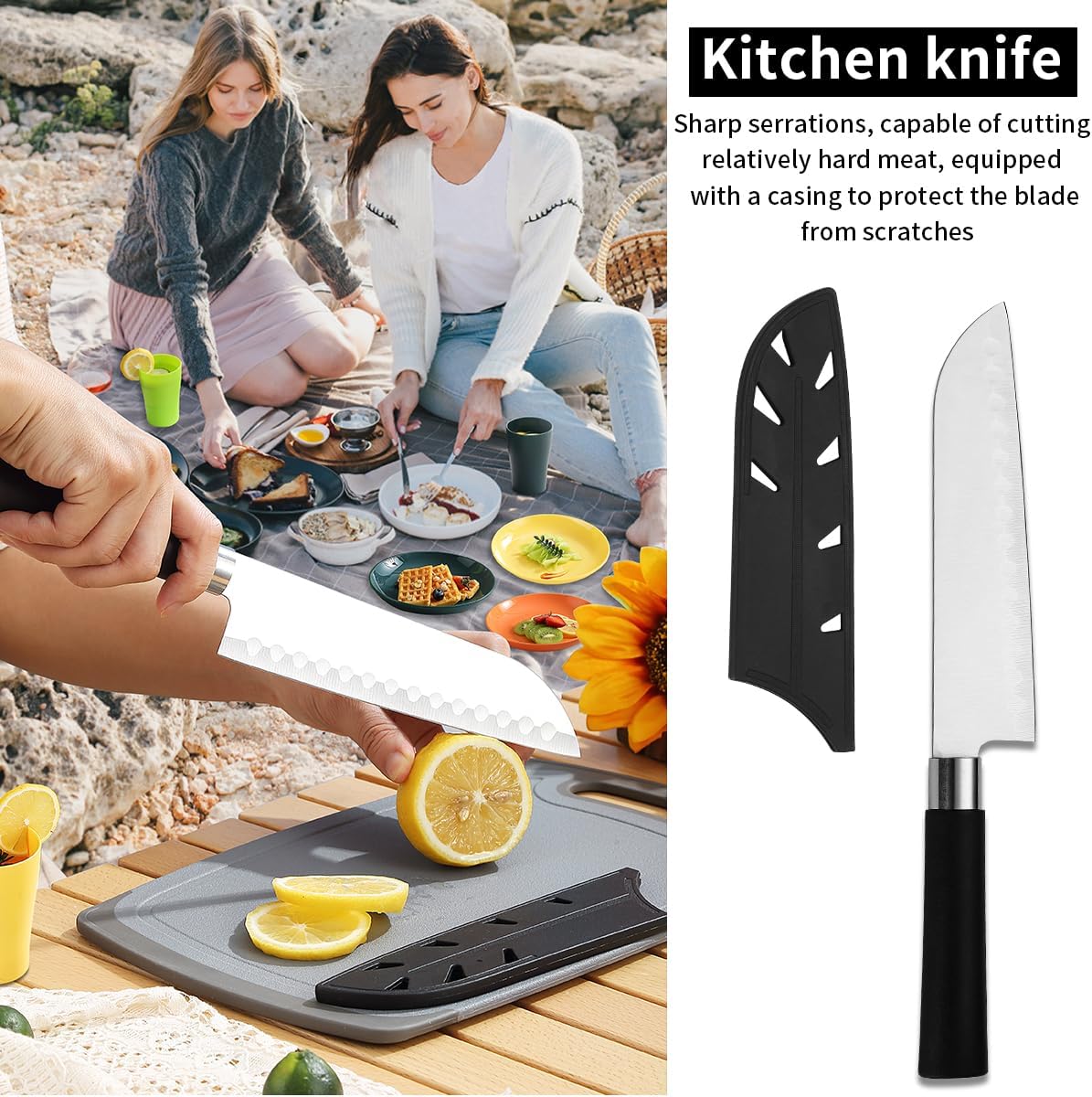 Camping Cooking Utensils Set – Essential Outdoor Accessories with Cutlery, Plates & Cups