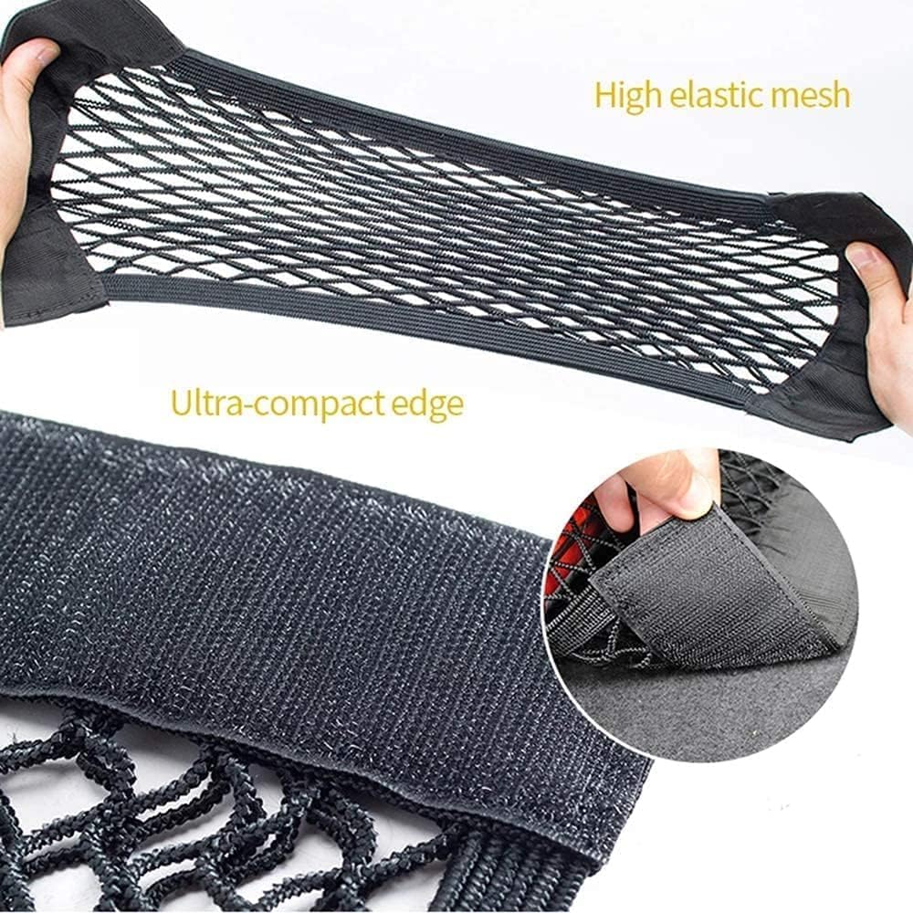 Black Magic Adhesive Mesh Cargo Net – Double‑Layer, Elastic, Leak‑Proof, Self‑Adhesive (2 Pack, 30×25 cm)