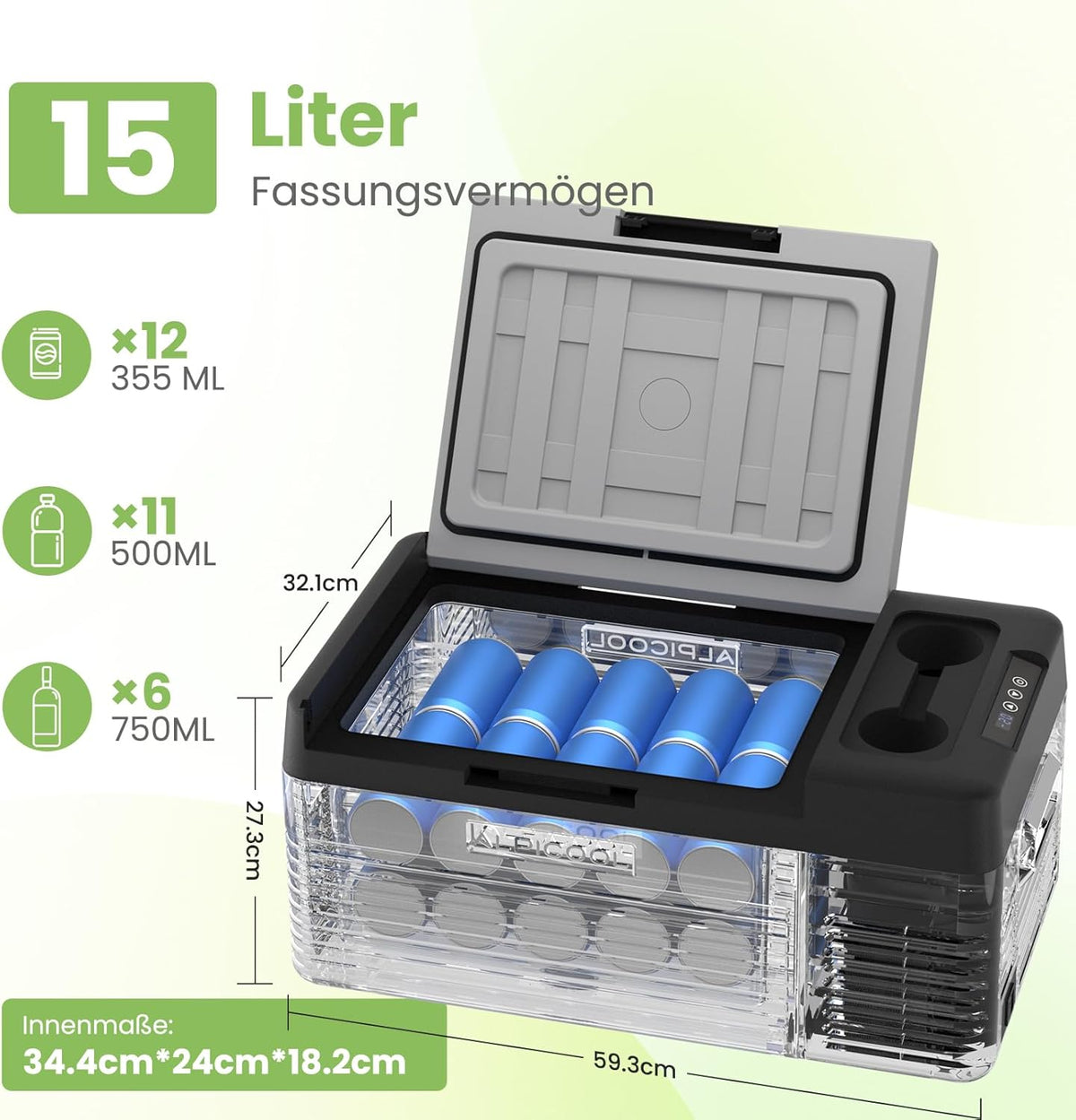 15L Portable Compressor Fridge for Camping & Vanlife
