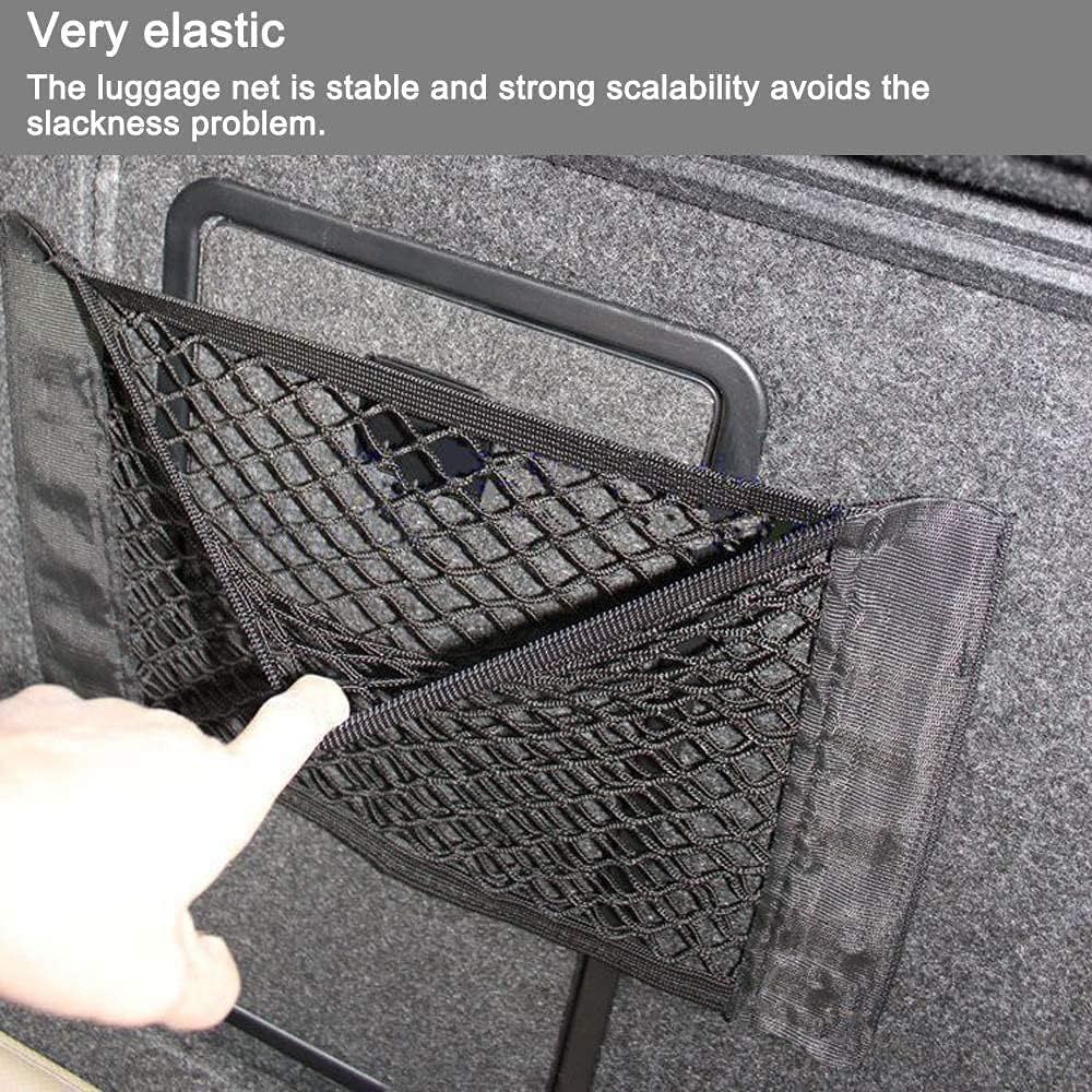 Black Magic Adhesive Mesh Cargo Net – Double‑Layer, Elastic, Leak‑Proof, Self‑Adhesive (2 Pack, 30×25 cm)