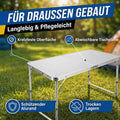 Multifunctional folding table, for camping, markets, wallpaper table, for festivals in the garden, height-adjustable