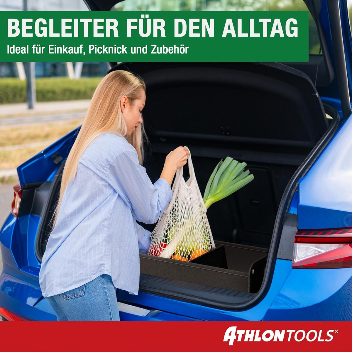 Foldable Car Boot Organiser – 600D Oxford, Reinforced, Non‑Slip Base, Dual Compartments, Easy‑Clean Material