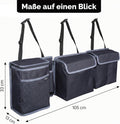 Large Boot Organiser – Velcro Attachment, 3 Separable Modules, Tight Pockets, Integrated Cool Bag