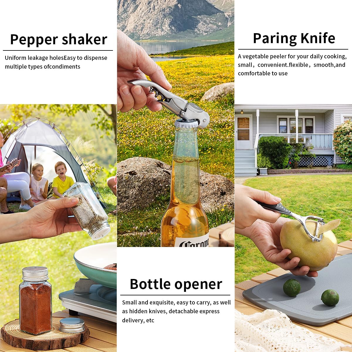 Camping Cooking Utensils Set – Essential Outdoor Accessories with Cutlery, Plates & Cups