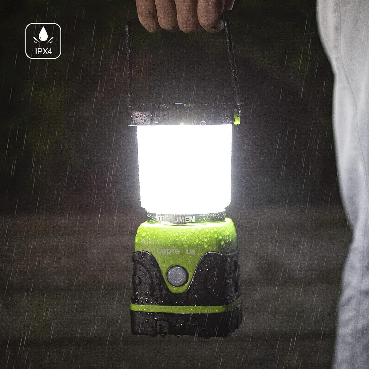 LE Camping Lamp Battery Operated 1000LM 4 Light Modes Green Pack of 1 [Energy Class A]