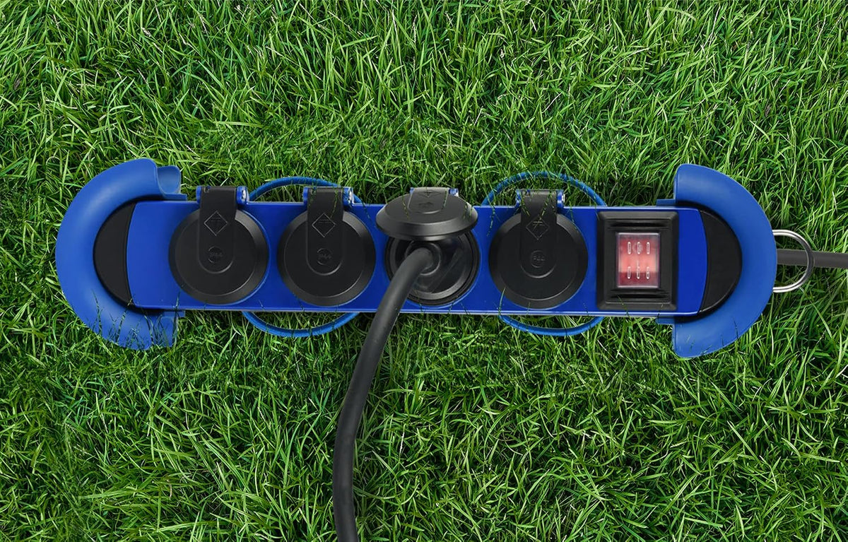 Professional Outdoor Power Strip – CEE Plug, 4 IP44 Schuko Sockets, 3 m H07RN‑F 3G1.5 Rubber Cable