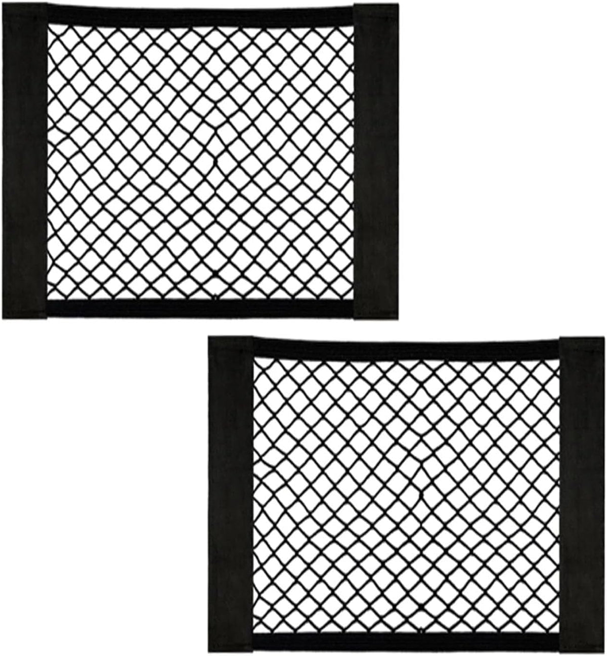 Black Magic Adhesive Mesh Cargo Net – Double‑Layer, Elastic, Leak‑Proof, Self‑Adhesive (2 Pack, 30×25 cm)